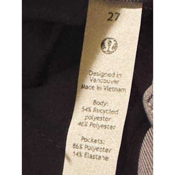 LULULEMON Pants Size 27 Wide Leg Lilac Made With Recycled Polyester & Elastane - Picture 3 of 11